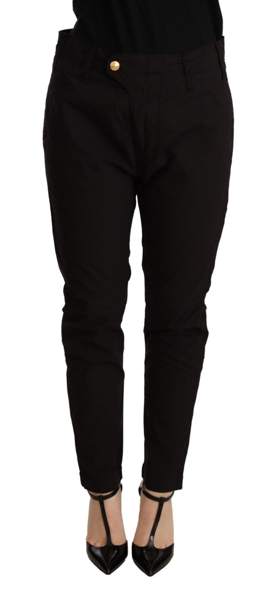 Elegant Black Baggy Cotton Pants