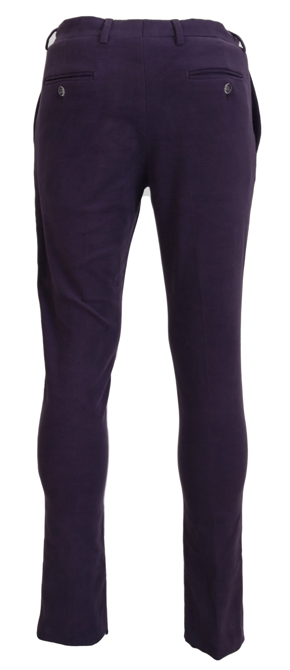 Elegant Purple Cotton Trousers