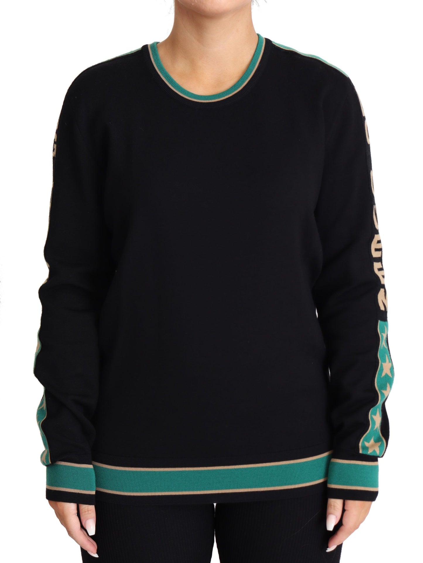 Queen Monogram Pullover Sweater in Luxe Wool Blend