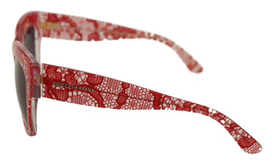 Sicilian Lace-Inspired Red Sunglasses