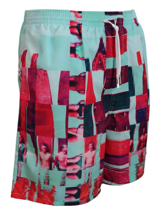 Multicolor Printed Swim Shorts Boxer