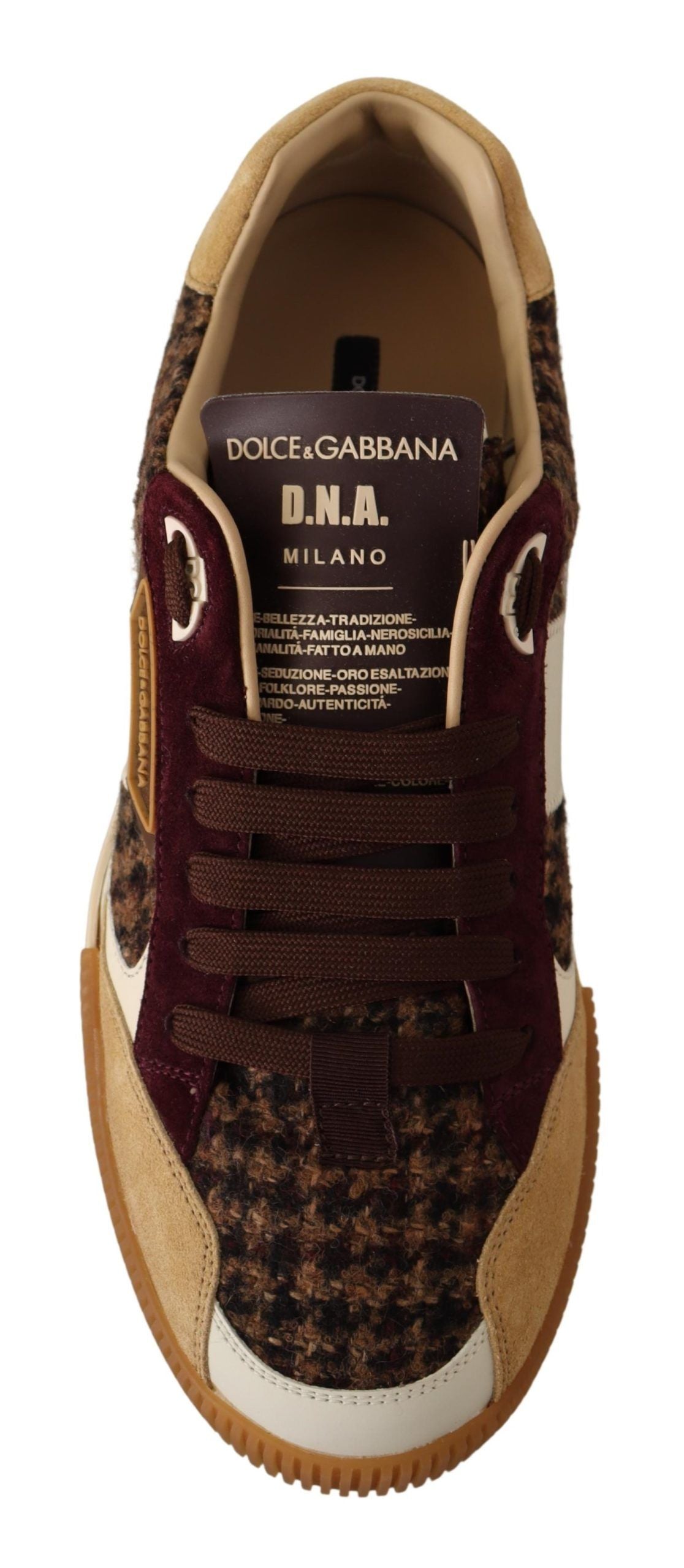 Elegant Brown Tweed Miami Sneakers