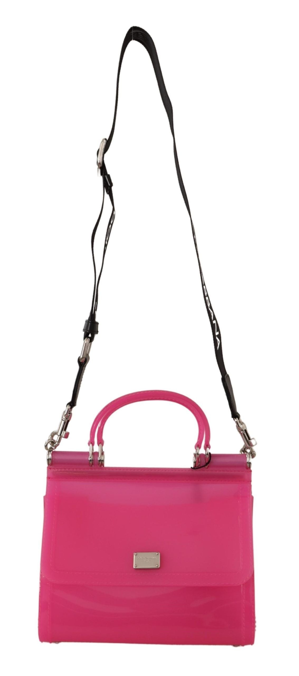Elegant Pink Sicily PVC Shoulder Bag