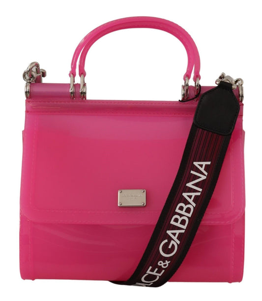 Elegant Pink Sicily PVC Shoulder Bag