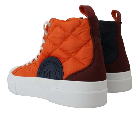 Elevate Your Game: Orange High-Top Sneakers
