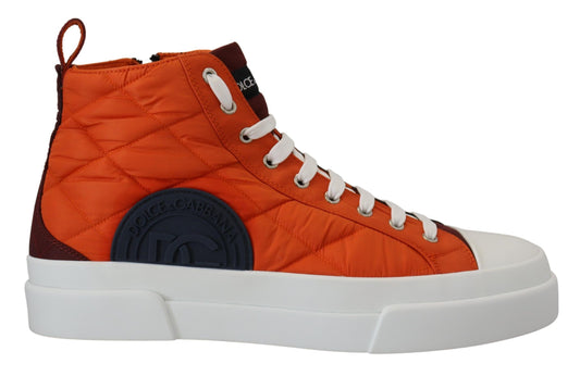 Elevate Your Game: Orange High-Top Sneakers