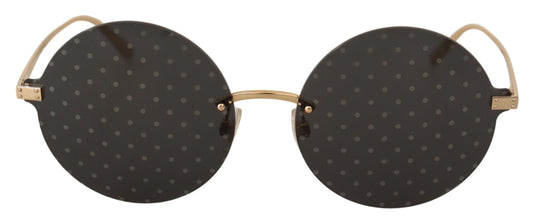 Elegant Gold Frame Grey Lens Sunglasses