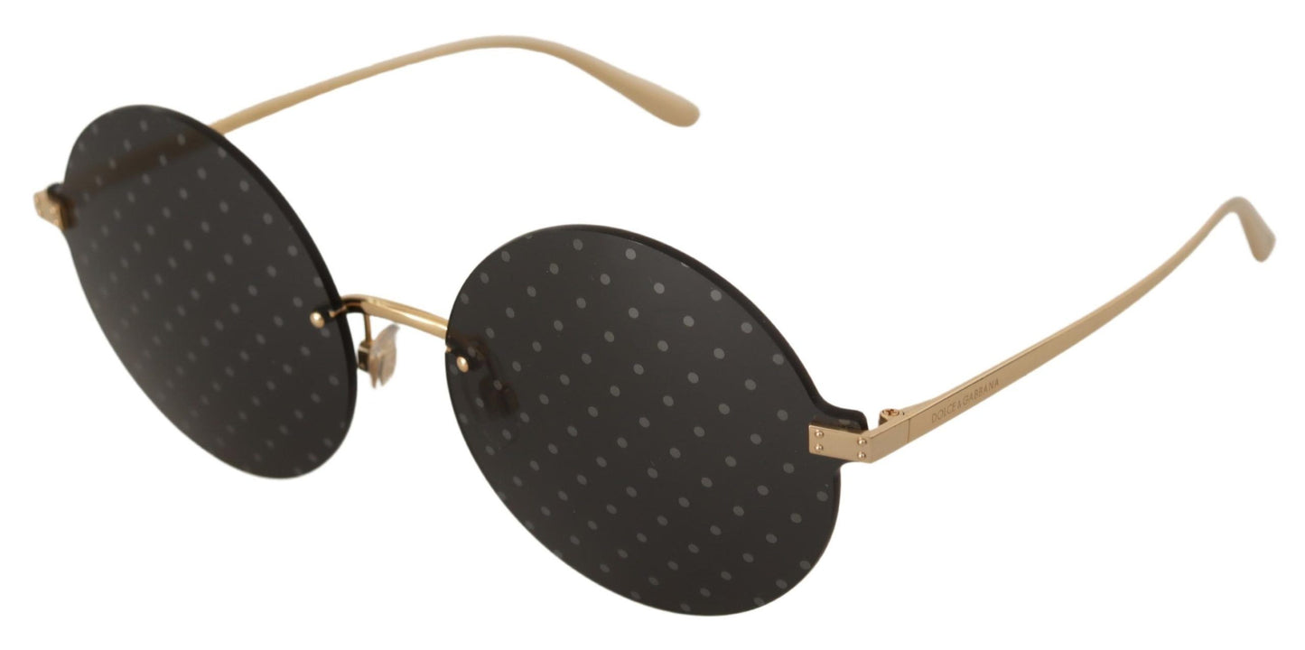 Elegant Gold Frame Grey Lens Sunglasses