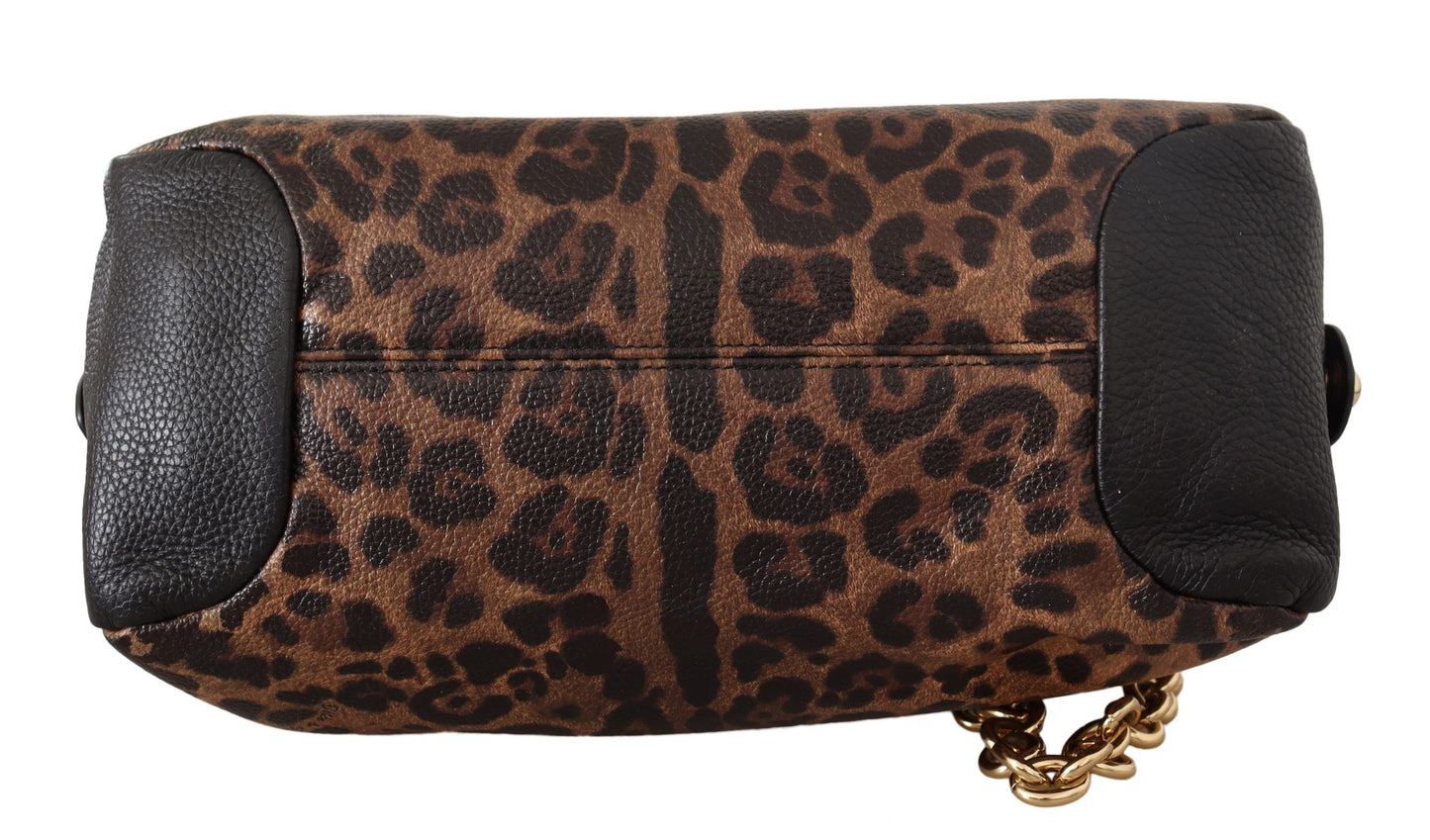 Elegant Leopard Sicily Shoulder Bag