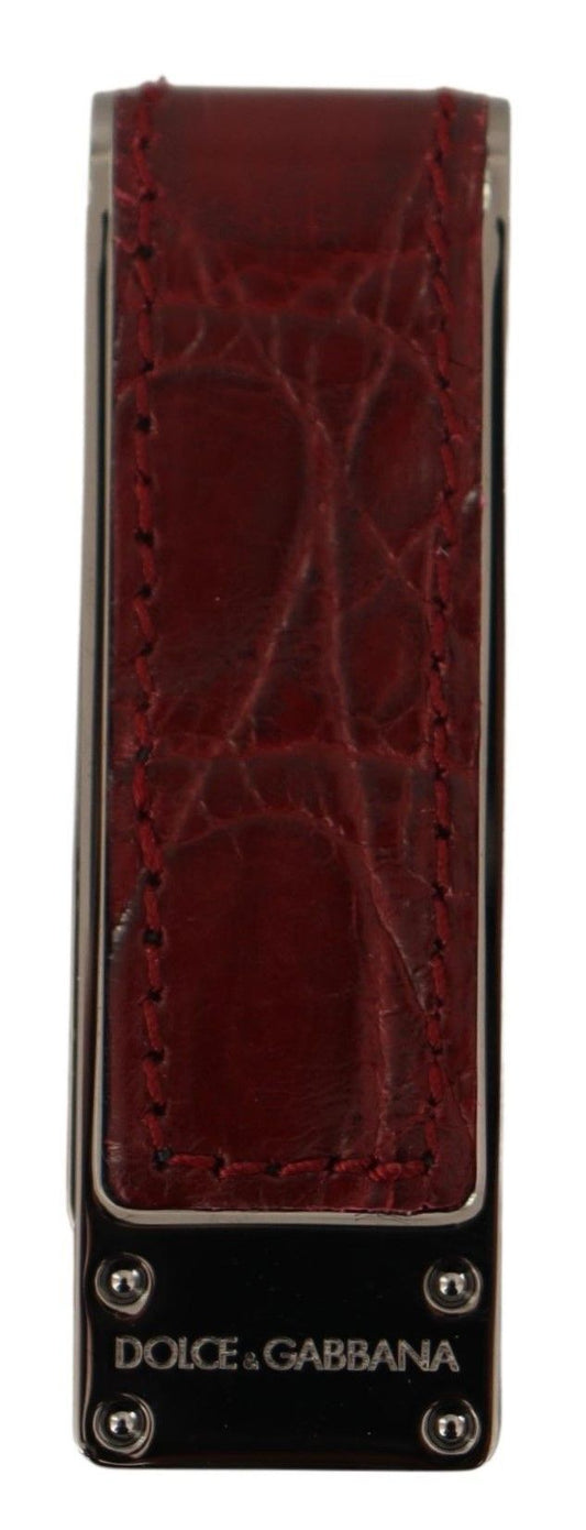 Exquisite Red Leather Money Clip