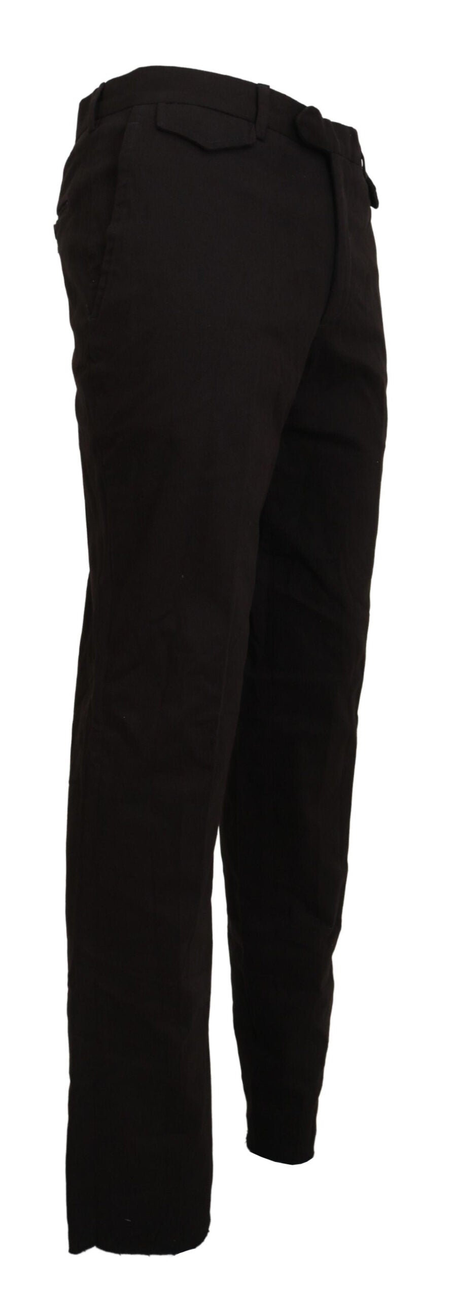 Elegant Brown Cotton Pants for Sophisticated Style