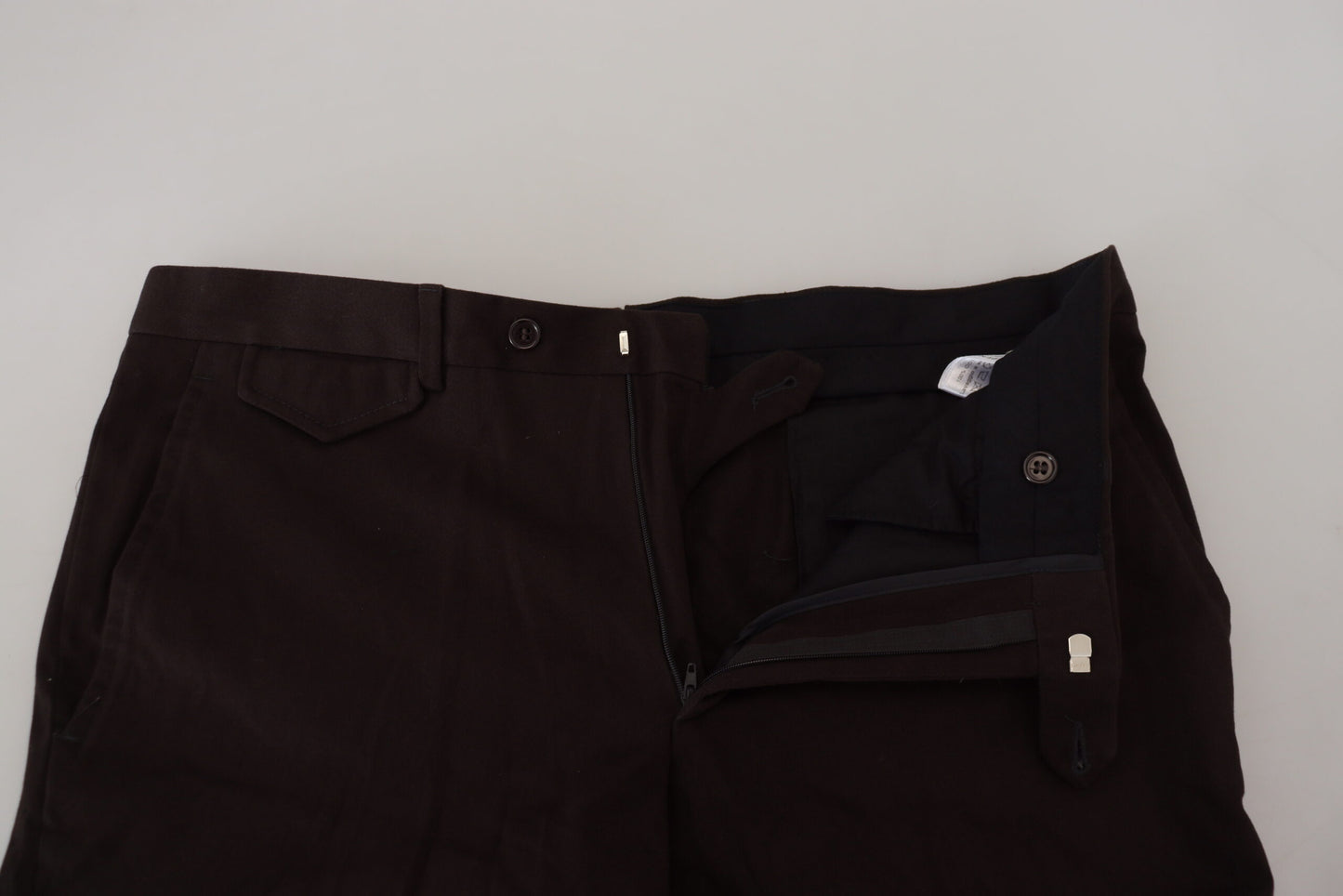 Elegant Brown Cotton Pants for Sophisticated Style