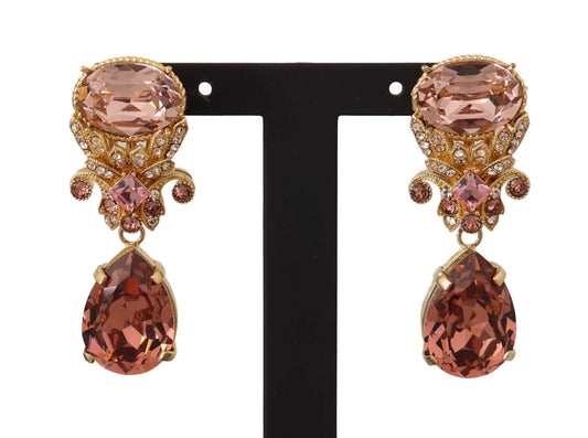 Elegant Baroque Crystal Drop Earrings