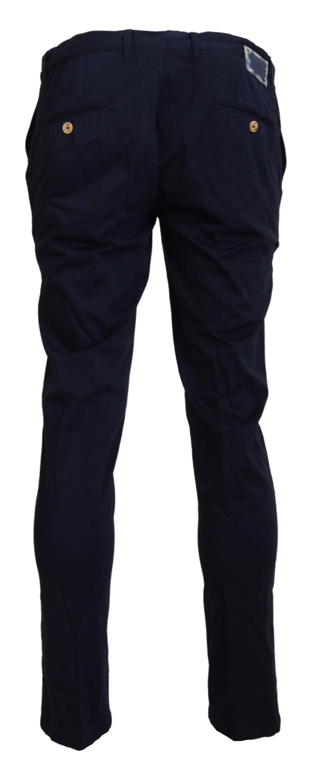 Elegant Dark Blue Slim Chino Pants