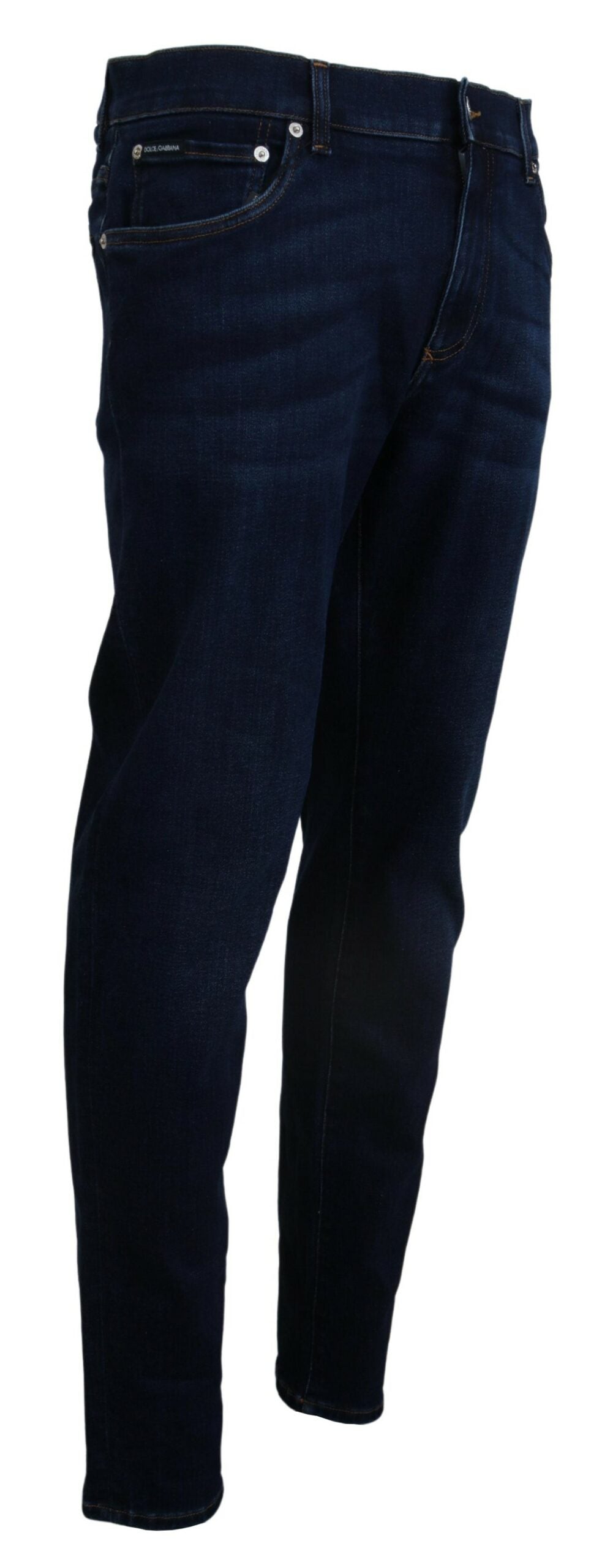 Elegant Slim Fit Dark Blue Denim Jeans