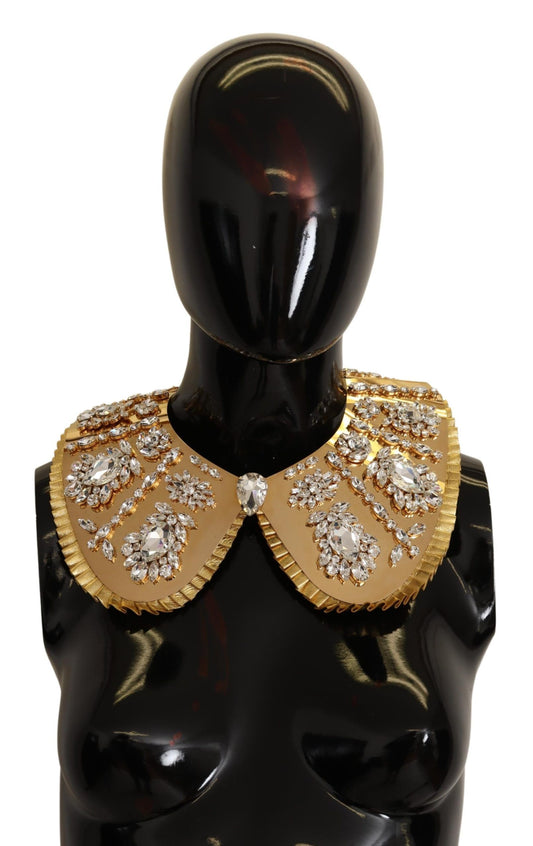 Glamorous Crystal Embellished Gold Collar
