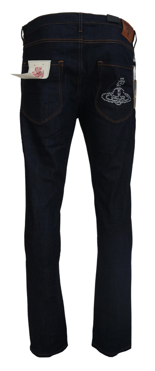 Tapered Dark Blue Stylish Denim Jeans