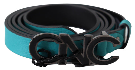 Chic Blue Green Leather Fashion Belt