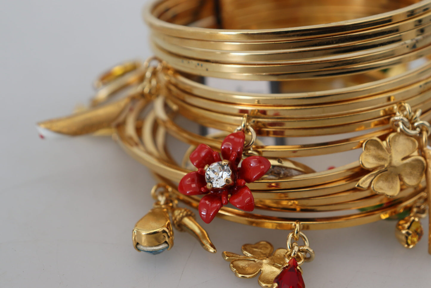 Elegant Gold Crystal Bangle Bracelet