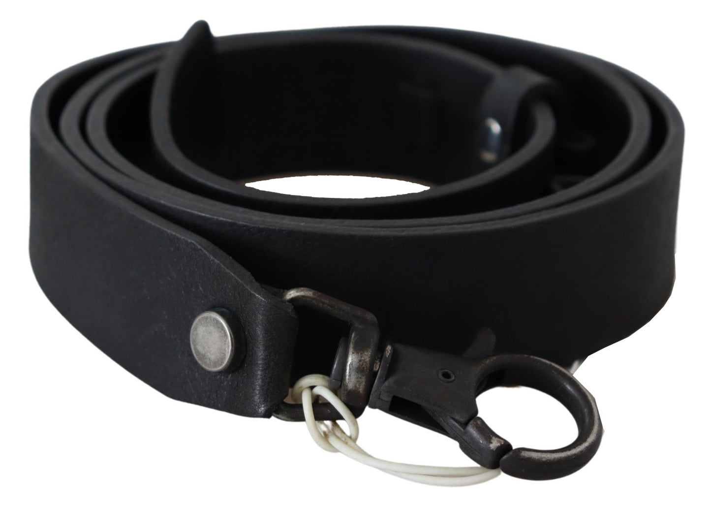 Chic Black Leather Waist Belt