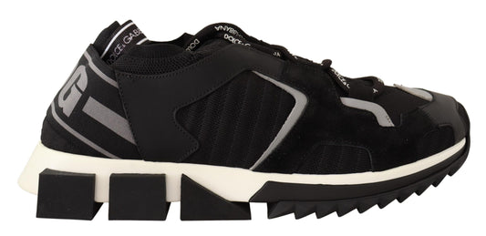 Sleek Sorrento Lace-Up Sneakers in Black