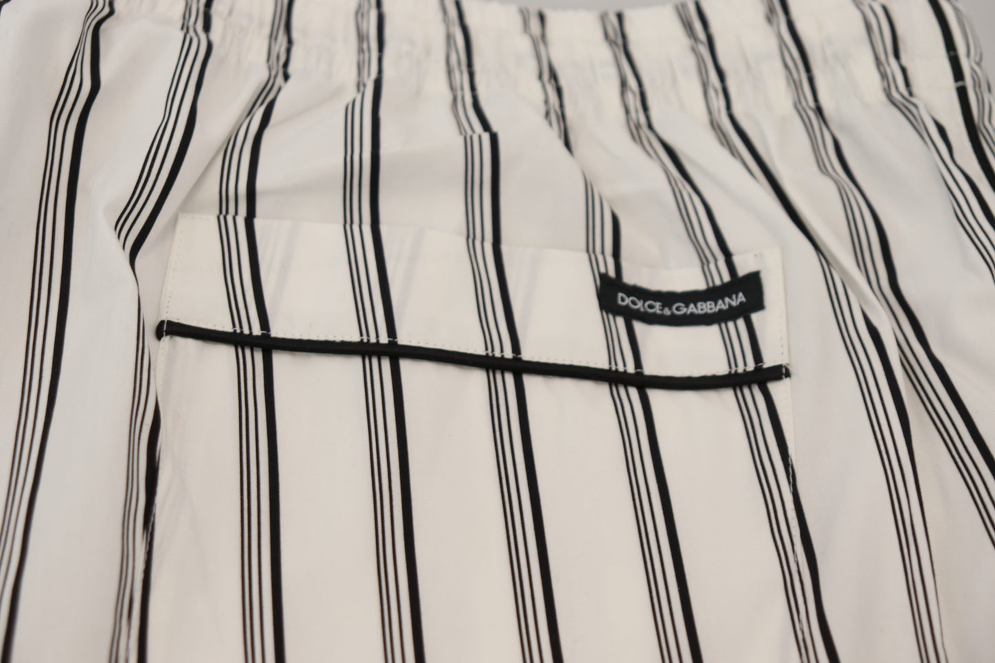 Elegant White Striped Pajama Pants