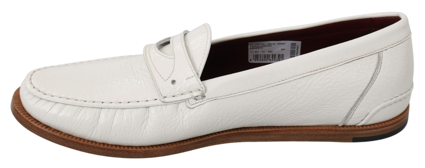 Elegant White Moccasin Slippers for the Discerning Gentleman
