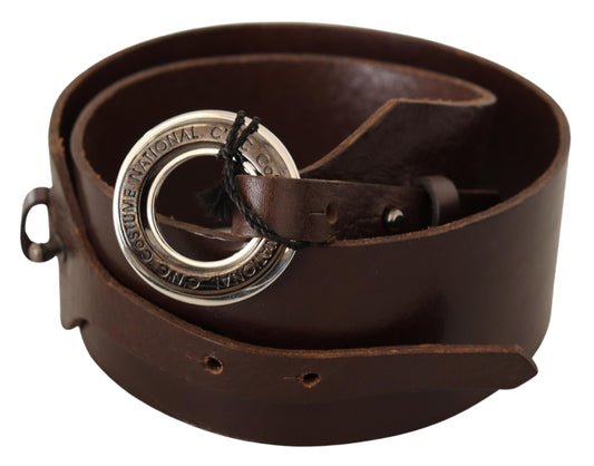 Elegant Brown Leather Fashion Belt