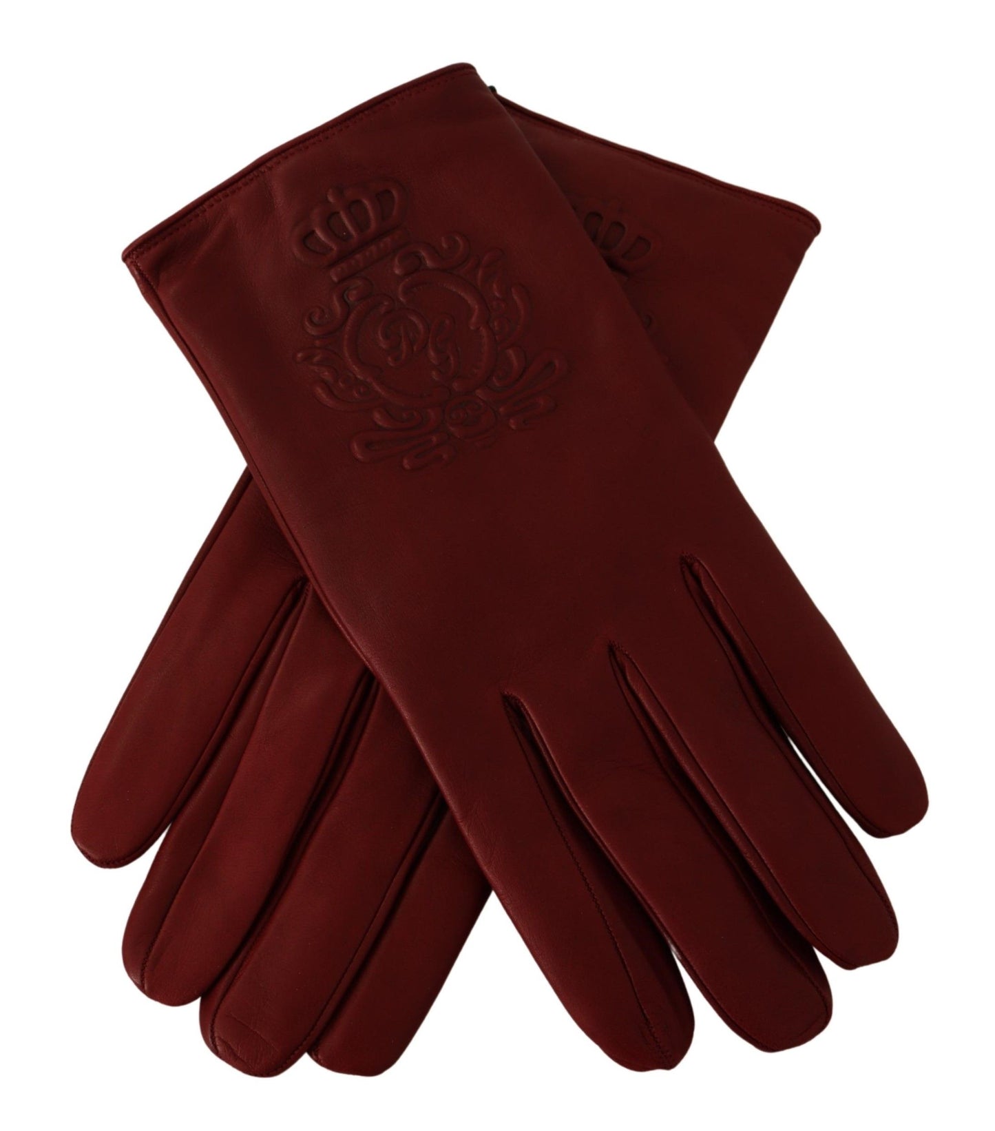 Elegant Burgundy Leather Gloves for Men