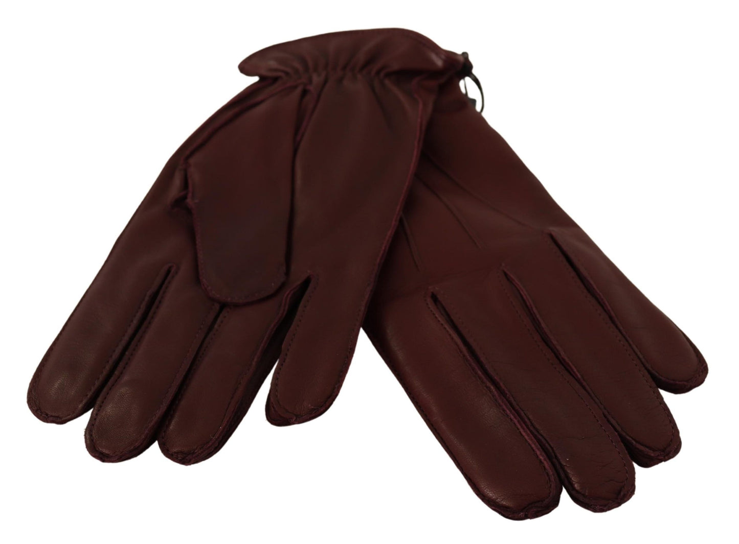 Elegant Burgundy Leather Gloves