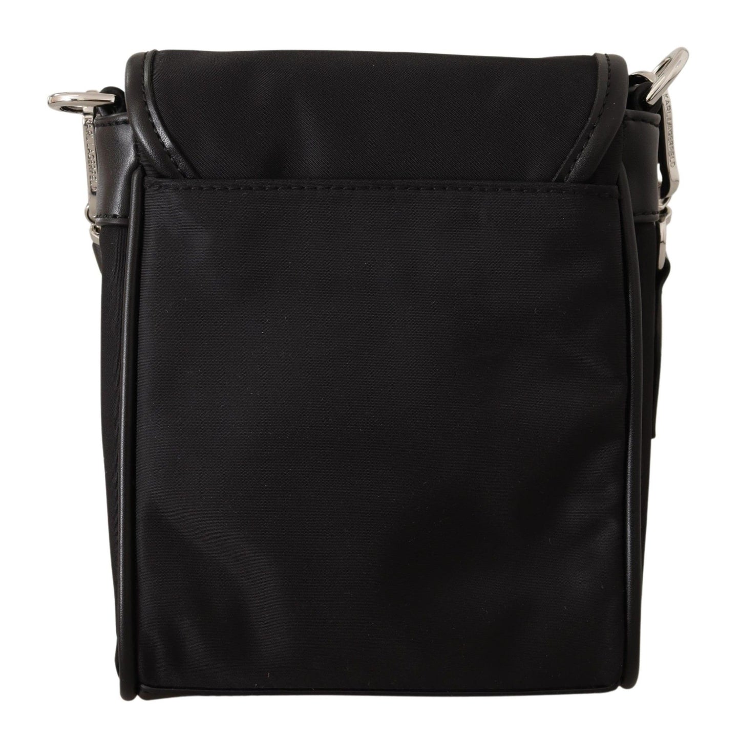 Elegant Black Nylon Crossbody Bag