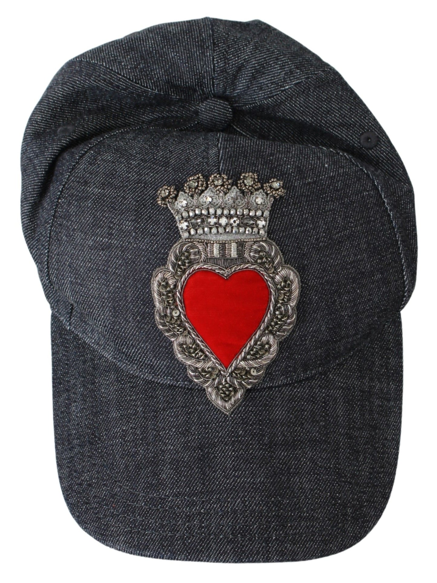 Gray Red Crystal Heart Baseball Cap Cotton Hat