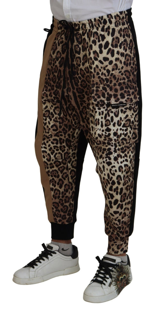 Multicolor Leopard Jogger Cargo Pants
