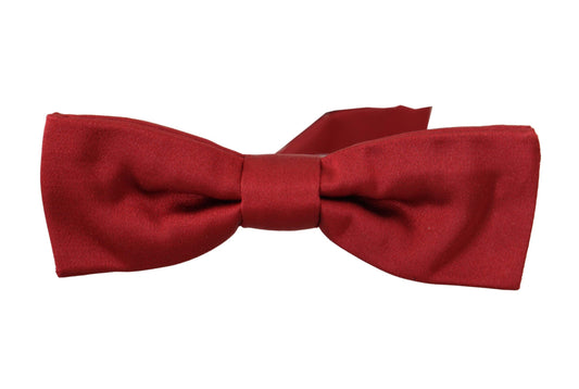 Elegant Silk Red Bow Tie