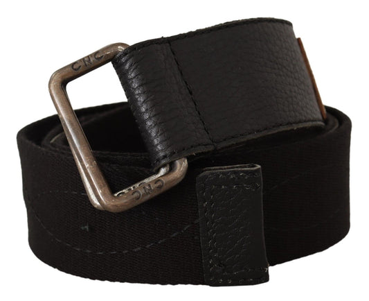 Elegant Cotton-Leather Blend Fashion Belt