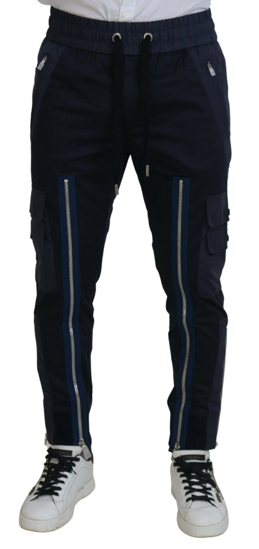 Elegant Dark Blue Jogger Pants