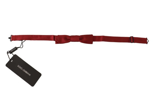 Elegant Red Silk Bow Tie