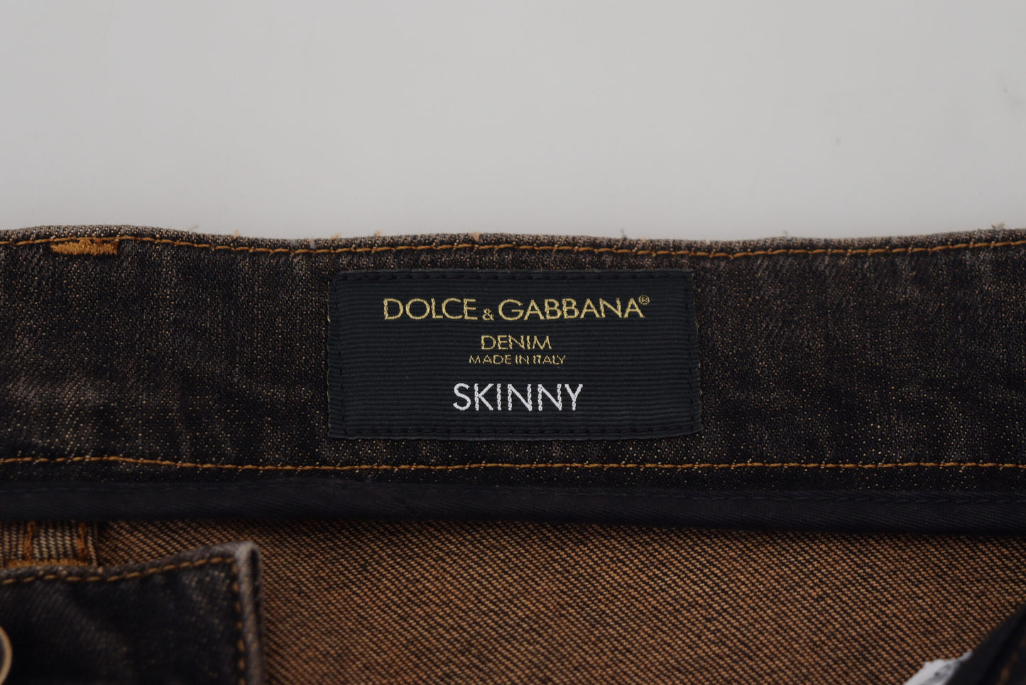 Elegant Skinny Brown Denim Jeans