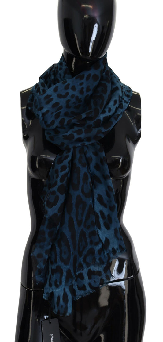 Elegant Leopard Silk Scarf