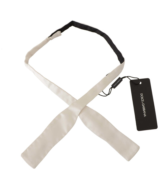 Elegant Silk Bow Tie in Classic White