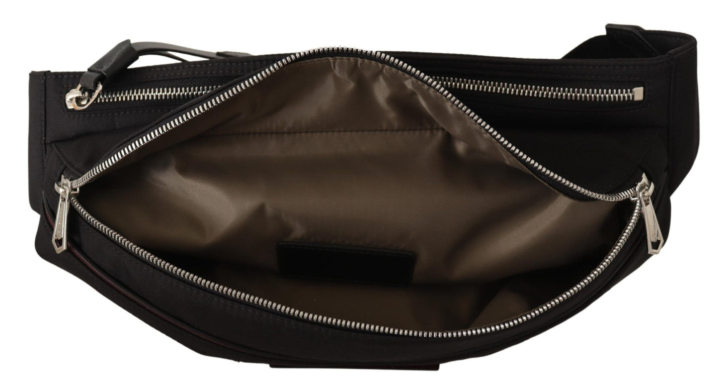 Elegant Designer Large Bum Belt Bag in Black