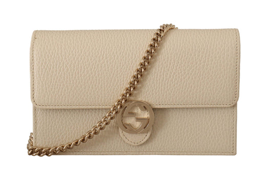 Elegant Interlocking GG Leather Shoulder Bag