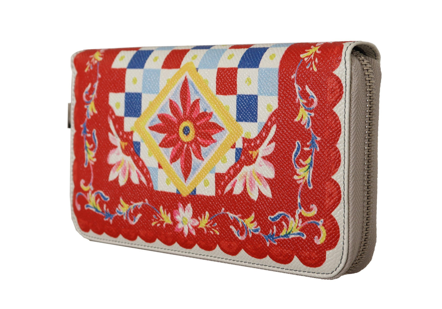 Chic Carretto Print Leather Wallet