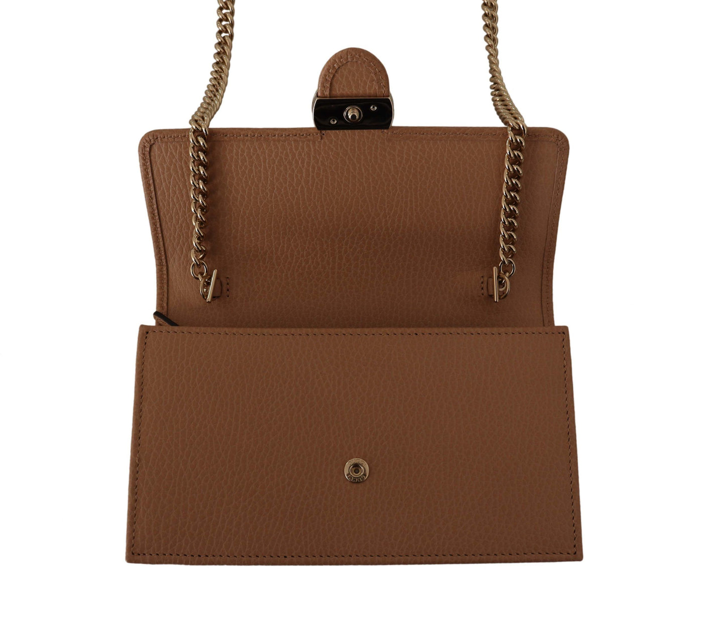Elegant Beige Leather Shoulder Bag