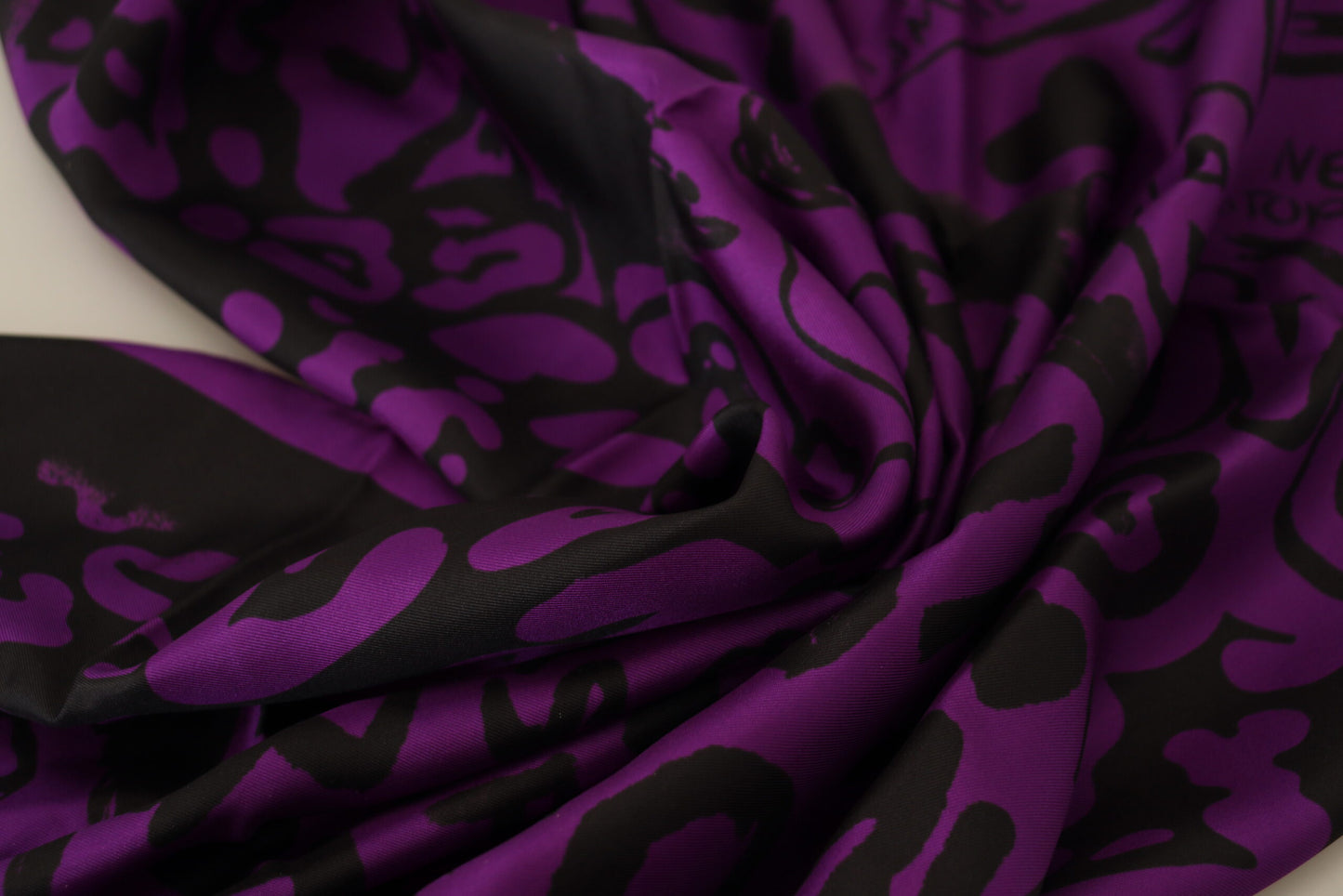 Elegant Silk Square Scarf in Purple