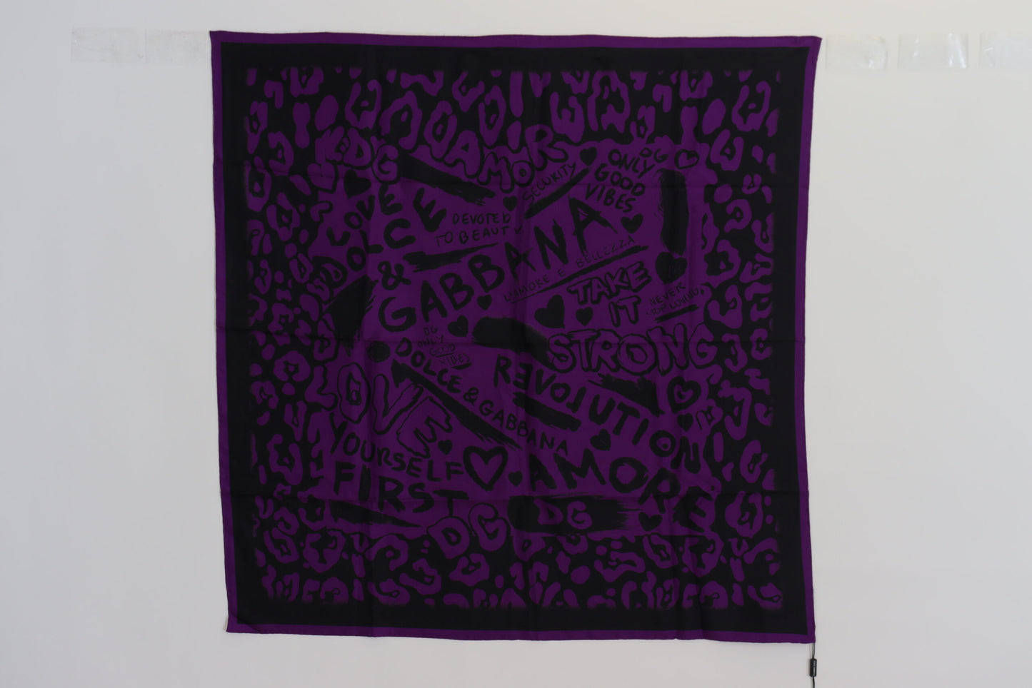 Elegant Silk Square Scarf in Purple