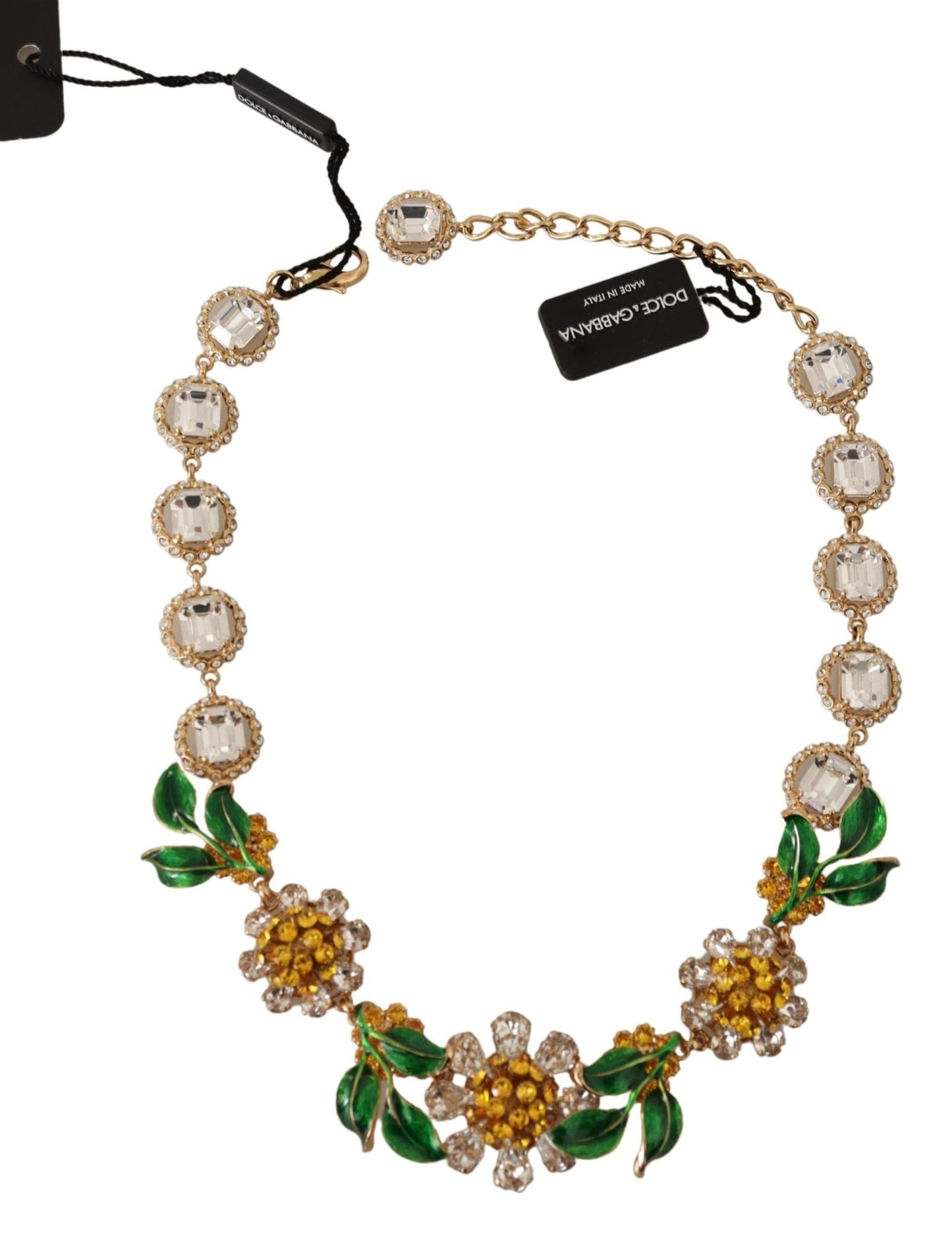 Exquisite Gold Plated Crystal Charm Necklace