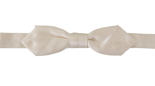 Elegant Silk White Bow Tie