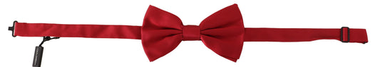 Elegant Red Silk Bow Tie for Distinguished Gentlemen
