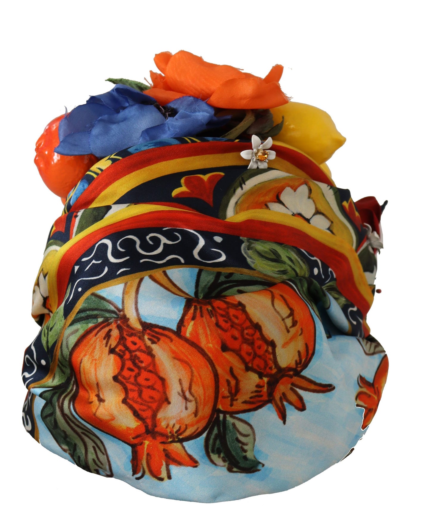 Multicolor Floral Silk Head Wrap